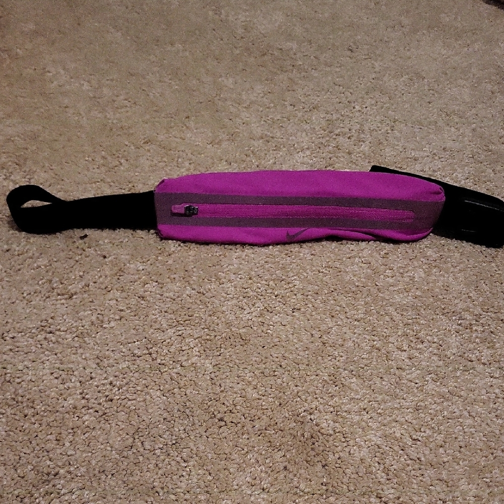 Pink and Black Waist Bag